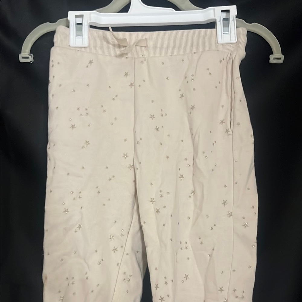Cream Star-Patterned Pants For girls M